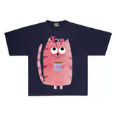 Whimsical Cat Graphic T-Shirt