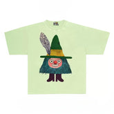 Whimsical Gnome Graphic Tee with Fluffy Design