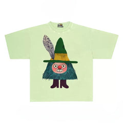 Whimsical Gnome Graphic Tee with Fluffy Design