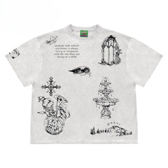 Whimsical Sketch Art Graphic T-Shirt