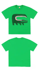 Wide-Mouth Crocodile Graphic T-Shirt