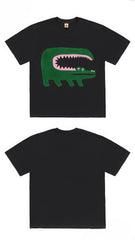 Wide-Mouth Crocodile Graphic T-Shirt