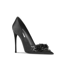 Women's Begum Embellished Satin Pointed Toe High Heel Pumps