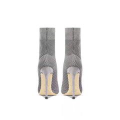Women's Century Pointy-Toe Knitted High Heel Booties