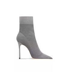 Women's Century Pointy-Toe Knitted High Heel Booties