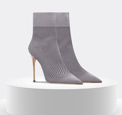 Women's Century Pointy-Toe Knitted High Heel Booties