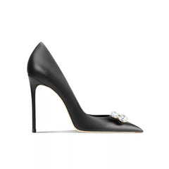 Women's Diamante Embellished Mid Heel Pointed Toe Pumps