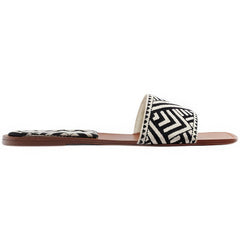Women's Geometric Pattern Flat Slides