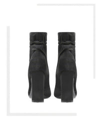 Women's Maeve Pointed Toe Suede High Block Heel Ankle Boots