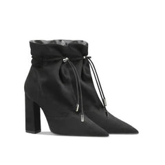 Women's Maeve Pointed Toe Suede High Block Heel Ankle Boots