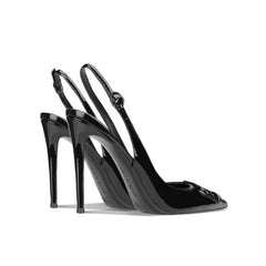 Women's SR Bigoudi Slingback Pointed Toe High Heels with Signature Buckle