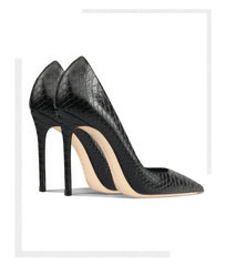 Women's Snakeskin Pointed Toe High Heel Pumps