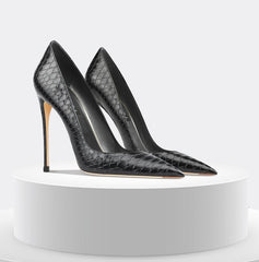 Women's Snakeskin Pointed Toe High Heel Pumps