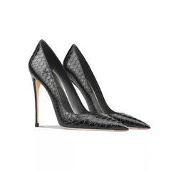 Women's Snakeskin Pointed Toe High Heel Pumps
