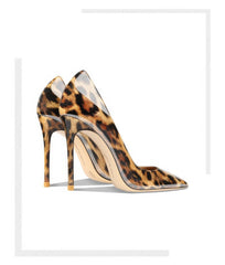 Zarina Leopard Print Velvet Pointed Toe High Heel Pumps