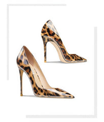 Zarina Leopard Print Velvet Pointed Toe High Heel Pumps