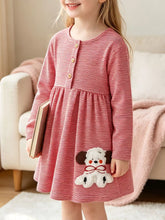 childrens-striped-long-sleeve-casual-dress-with-puppy-applique-01