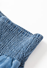 Vaqueros de pierna ancha fruncidos