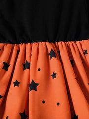 childrens-halloween-pumpkin-print-bowknot-long-sleeve-dress-03