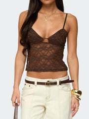 Adjustable Strap Lace Cami