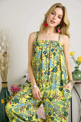 ADORA Elastic Detail Tropical Jumpsuit