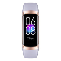 AMOLED Smart Watch with Heart Rate Monitoring, Waterproofing, and Temperature Tracking LightPurple