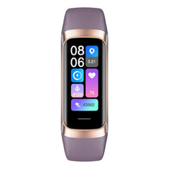 AMOLED Smart Watch with Heart Rate Monitoring, Waterproofing, and Temperature Tracking Purple