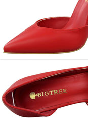 Ankle Cut-Out Pointy Toe Stilettos
