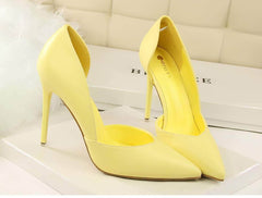 Ankle Cut-Out Pointy Toe Stilettos