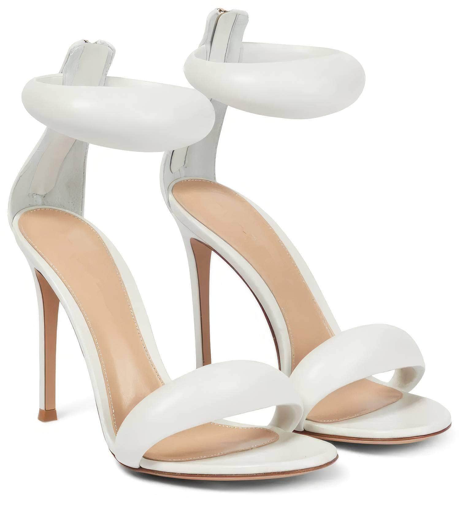 Ankle Strap Back Toe Zipper Heels