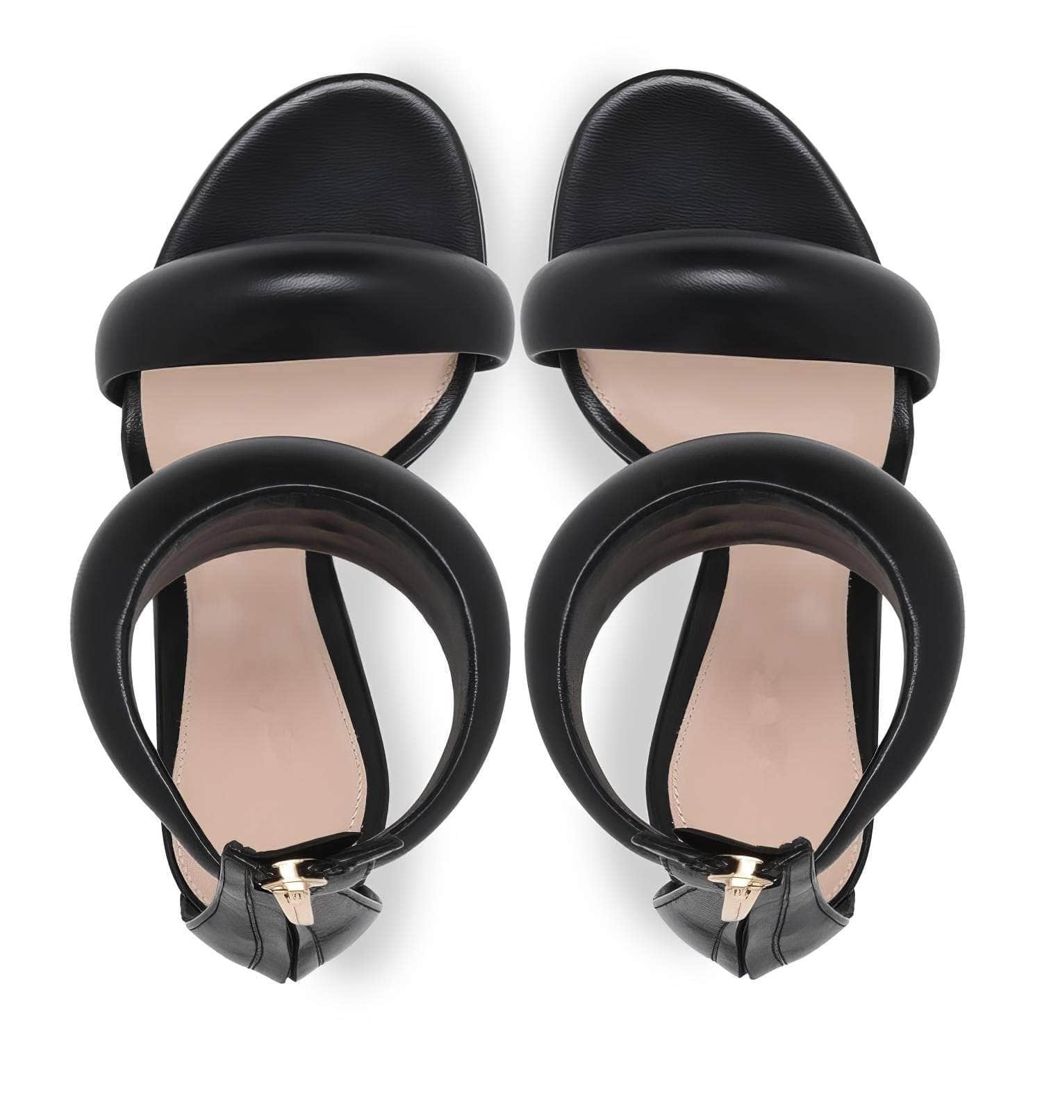 Ankle Strap Back Toe Zipper Heels