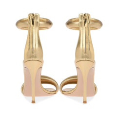 Ankle Strap Back Toe Zipper Heels