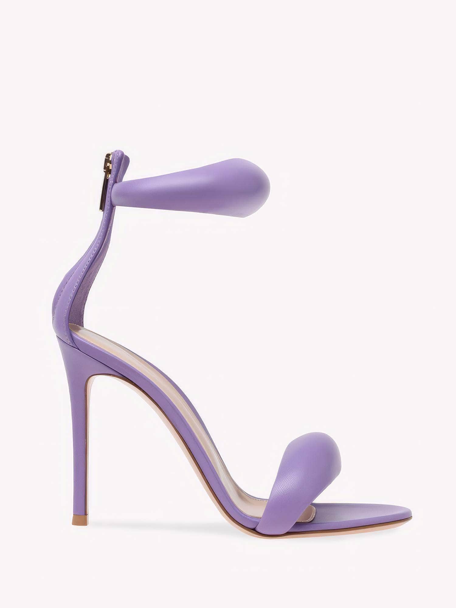 Ankle Strap Back Toe Zipper Heels