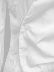 Asymmetric Collared Neck Long Sleeve Shirt