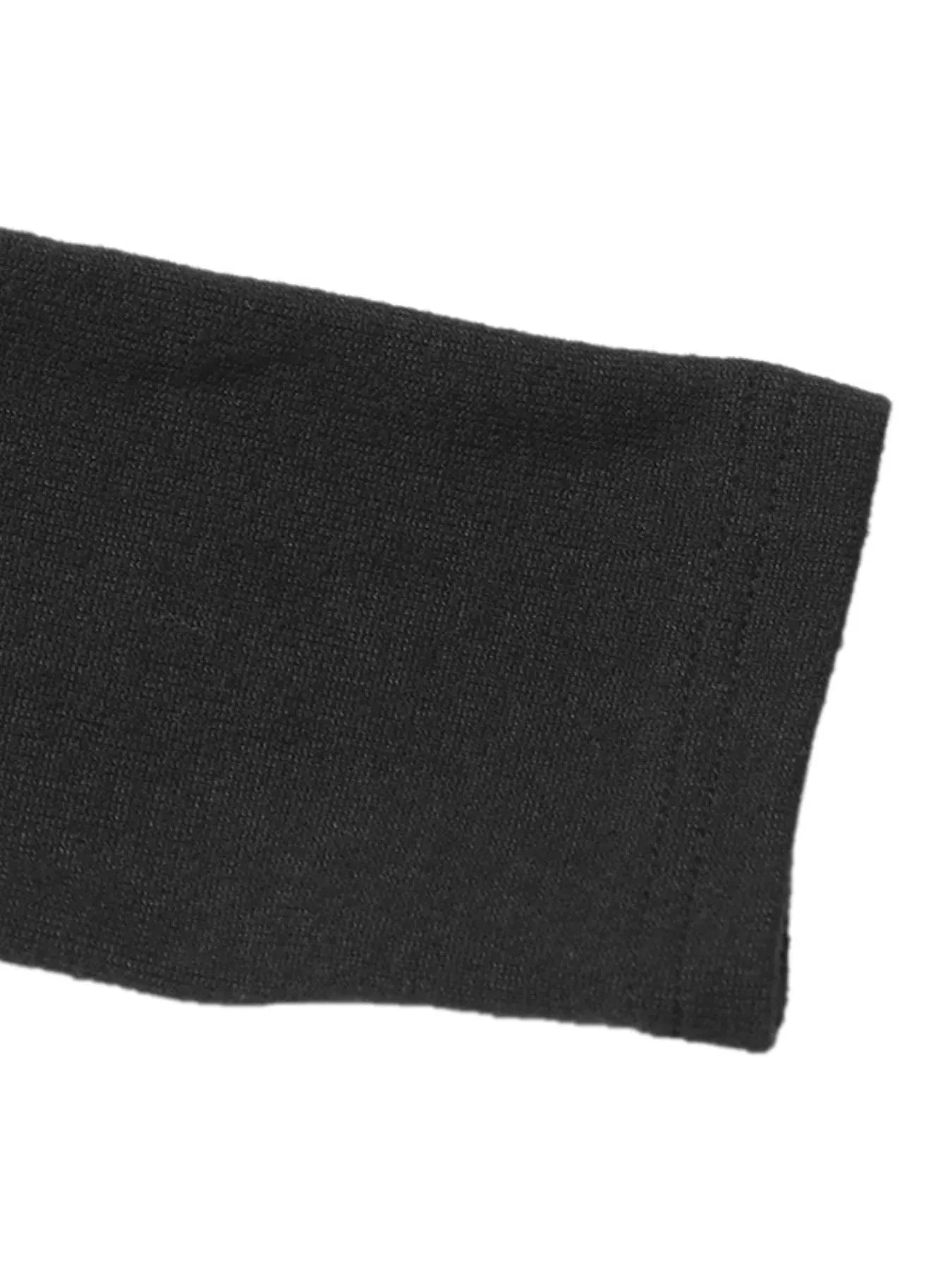 Asymmetrical Contrast Long Sleeve Dress