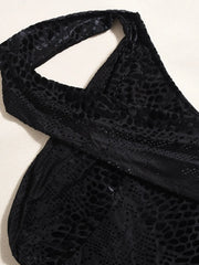 Asymmetrical Halter Neck Mini Dress