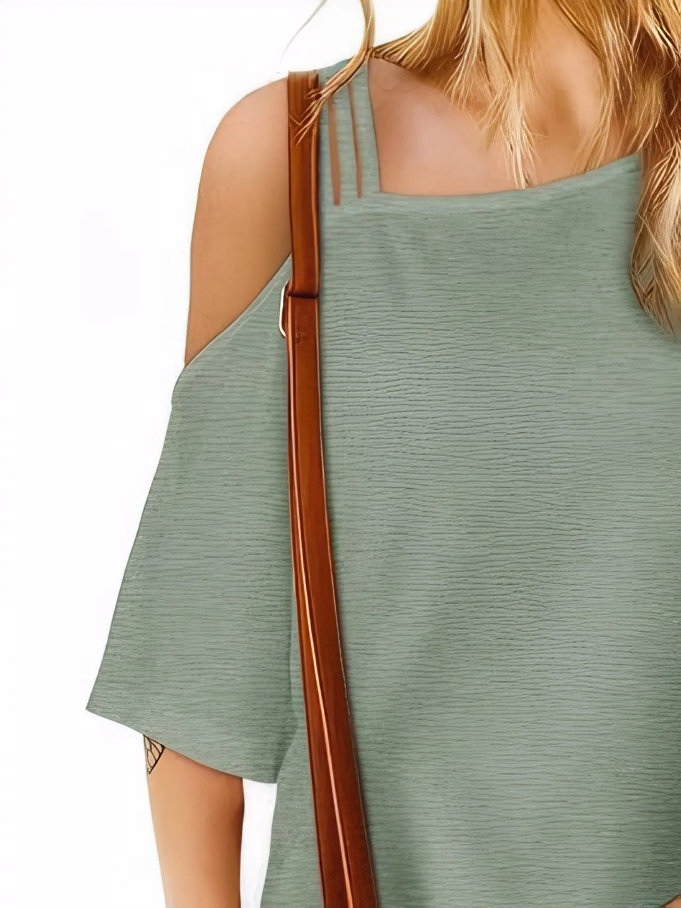 Asymmetrical Neck Half Sleeve T-Shirt