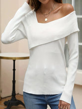 Asymmetrical One Shoulder Knit Top