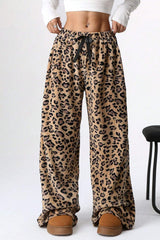 Pantalones anchos de leopardo
