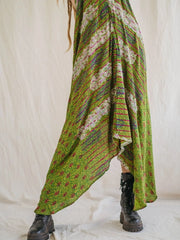 Backless Printed Halter Neck Maxi Dress