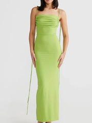 Backless Slit Sleeveless Bodycon Maxi Dress