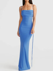 Backless Slit Sleeveless Bodycon Maxi Dress