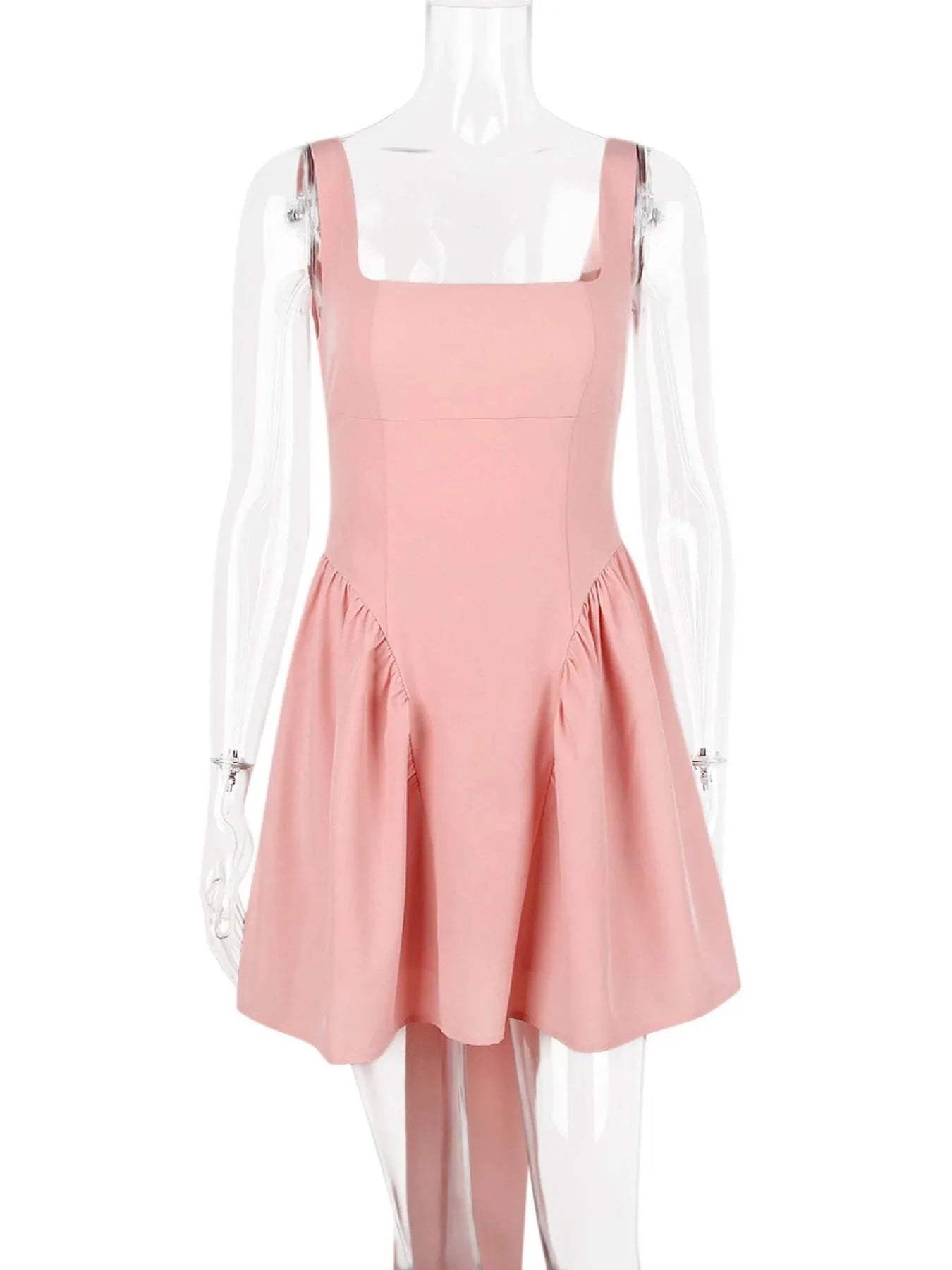 Backless Square Neck Mini Dress