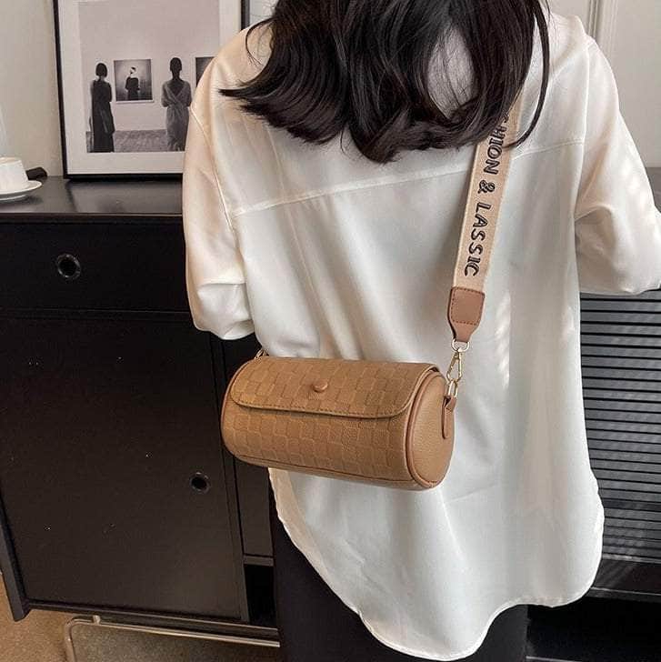 Barrel Shaped Crossbody Bag