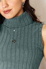 Basic Bae Full Size Ribbed Turtleneck Tank