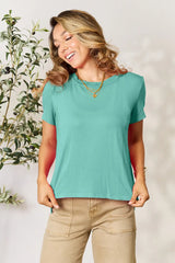 Basic Bae Full Size Round Neck Short Sleeve T-Shirt Teal / S