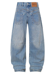 Basic style Oversized Wide leg Jeans