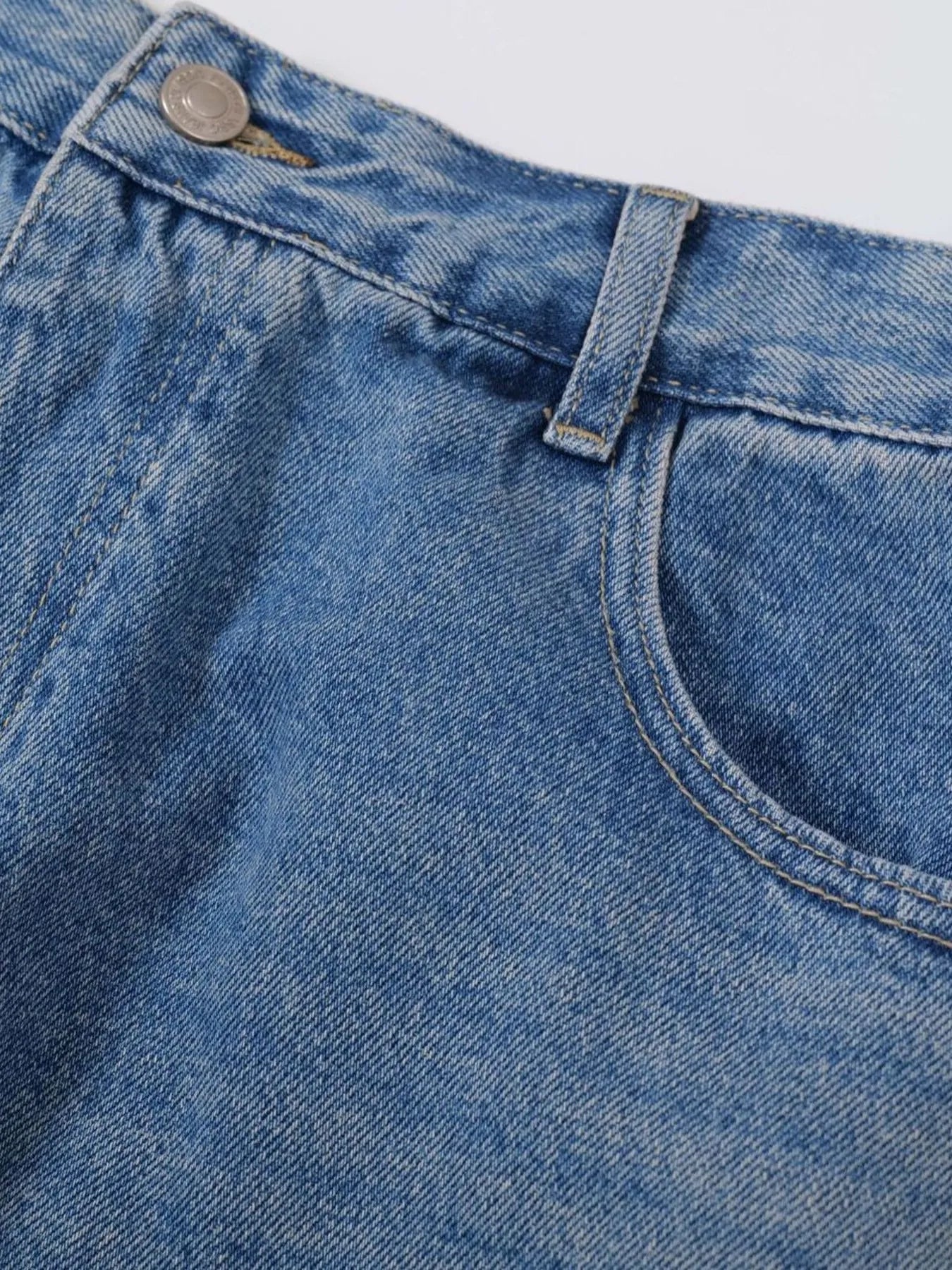 Basic style Oversized Wide leg Jeans