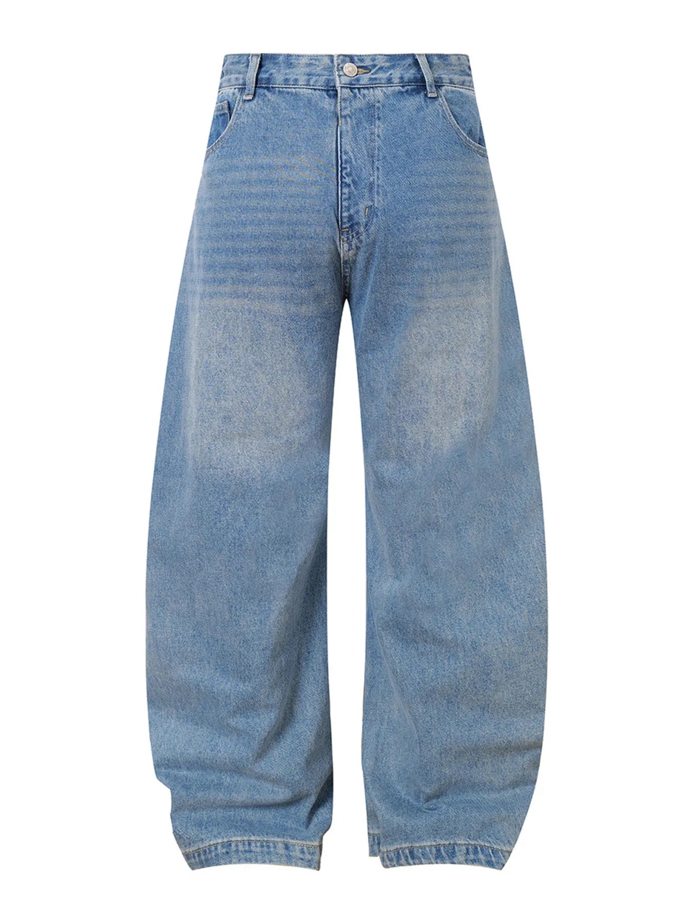 Basic style Oversized Wide leg Jeans Blue / S