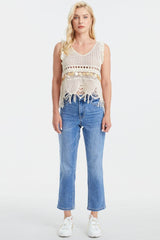 BAYEAS Full Size High Waist Raw Hem Straight Jeans